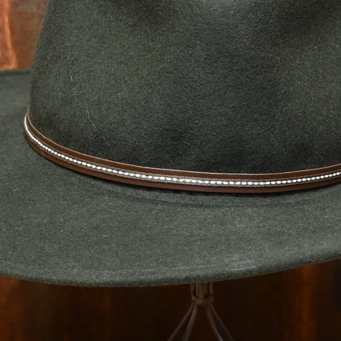 View of detail of hat