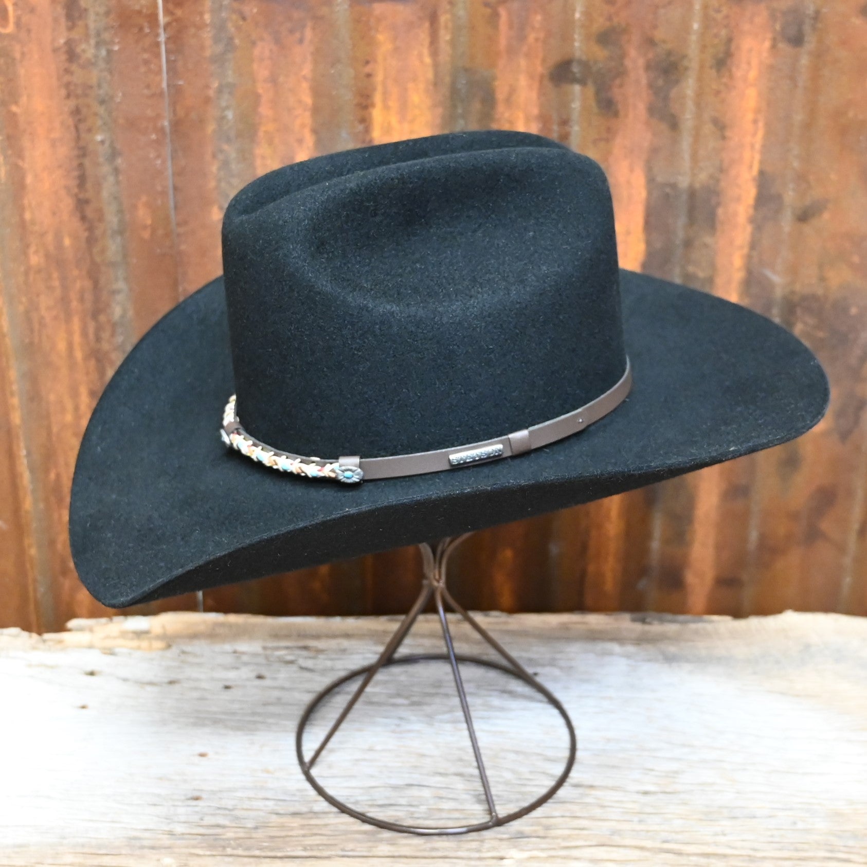 Stetson Open Road Pro 6X Black view of side