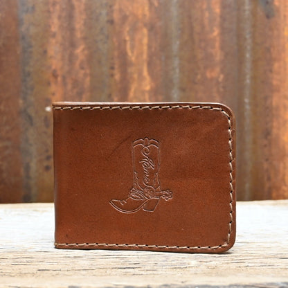 View of wallet in tan