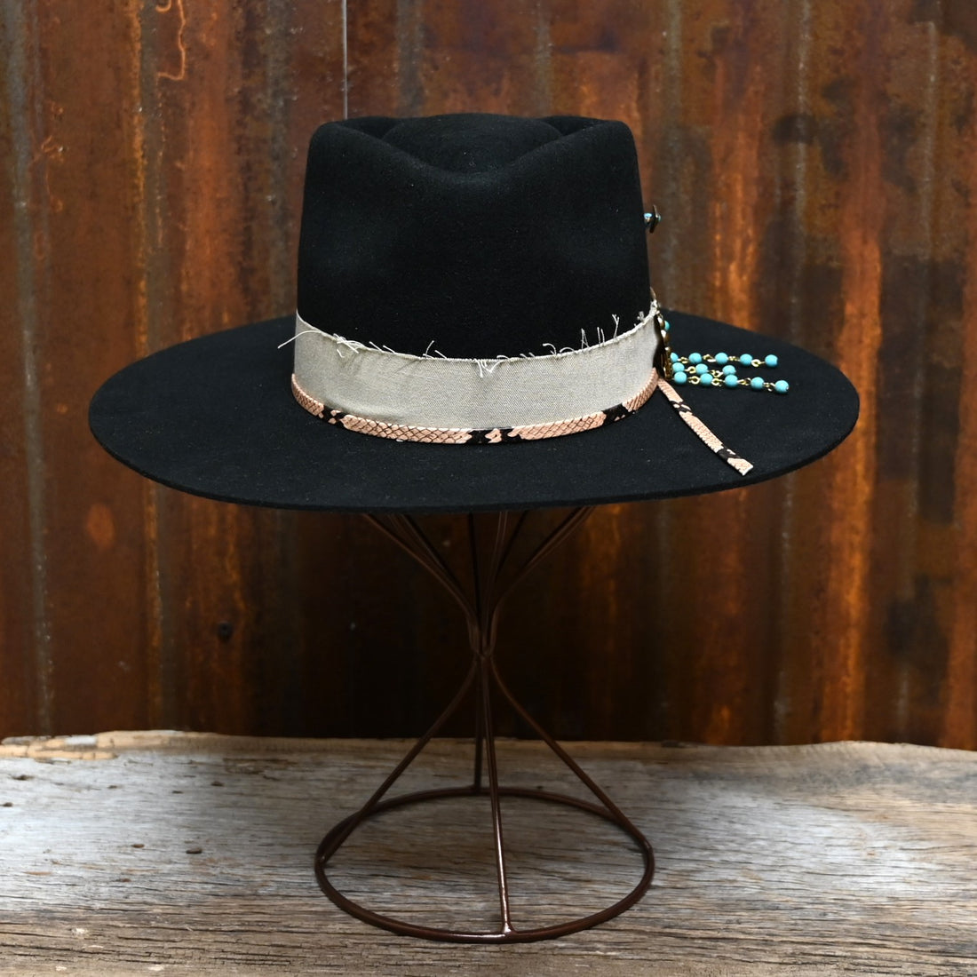 View of front of hat