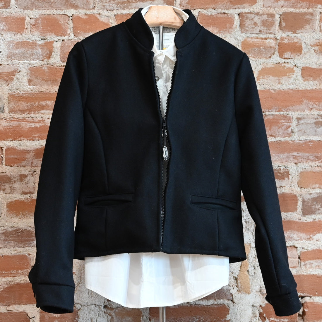 View of jacket in black