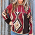 Double D Ranch Ladies Hoodie in Southwestern Print view of sweater