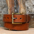 1 1/2" Unlined Belt Tan- Longer Buckle view of belt