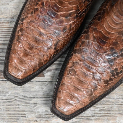 Stallion Zorro Brown Python 3 Piece view of toe