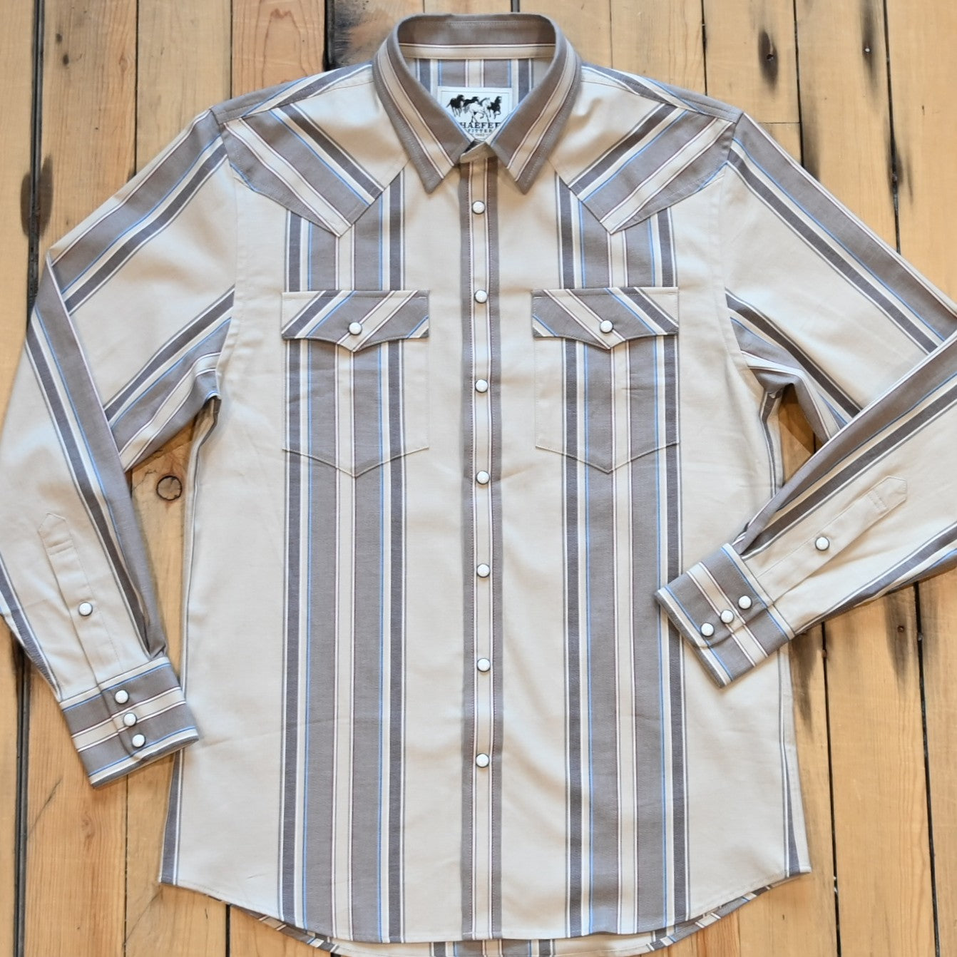 Schaefer Men’s Western Stretch Snap Shirt – Gruene Pattern