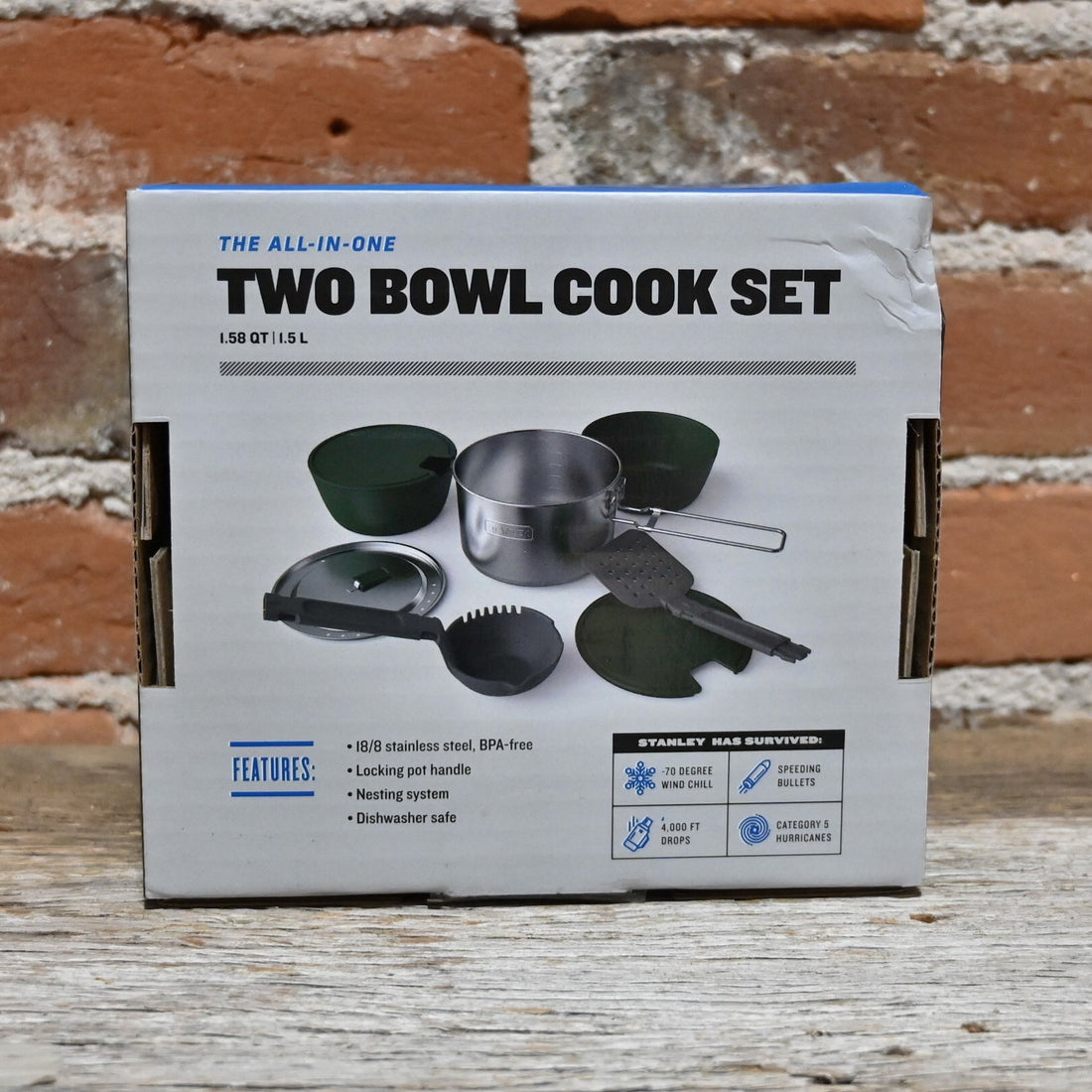Stanley All-In-One Two-Bowl Cook Set in Stainless Steel view of features