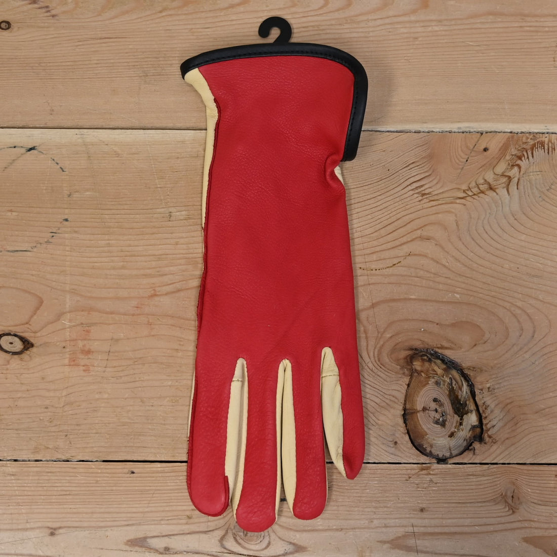 Deerskin Bullrider Glove No Strap Left Hand view of glove