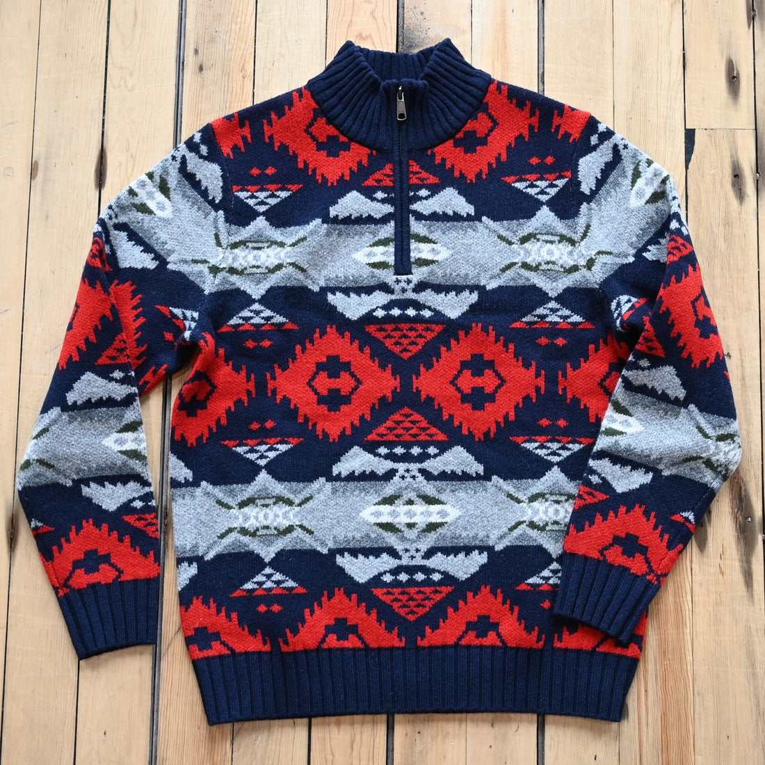 View of front of sweater