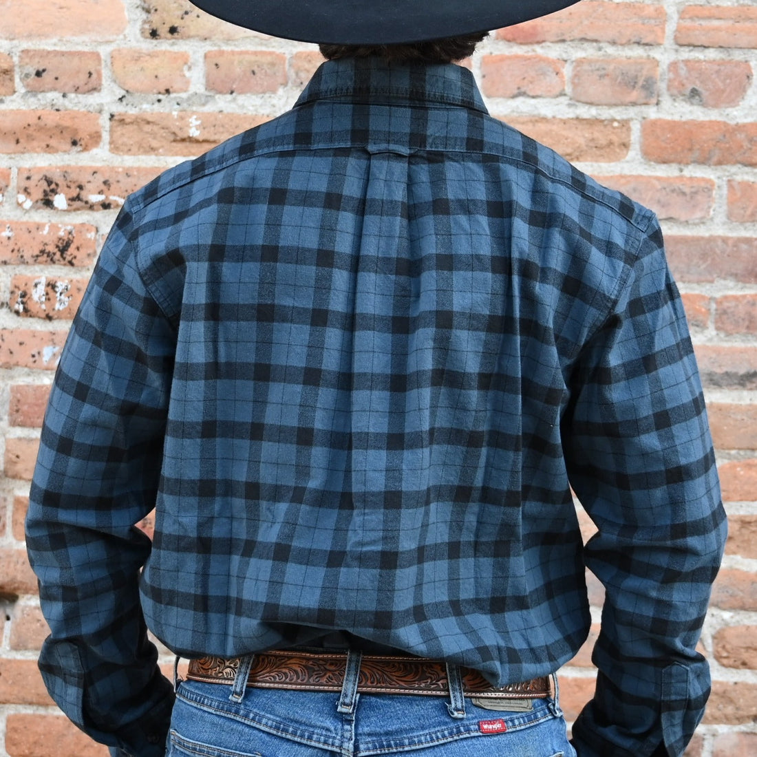 Alaskan Guide Shirt view of back on model size medium