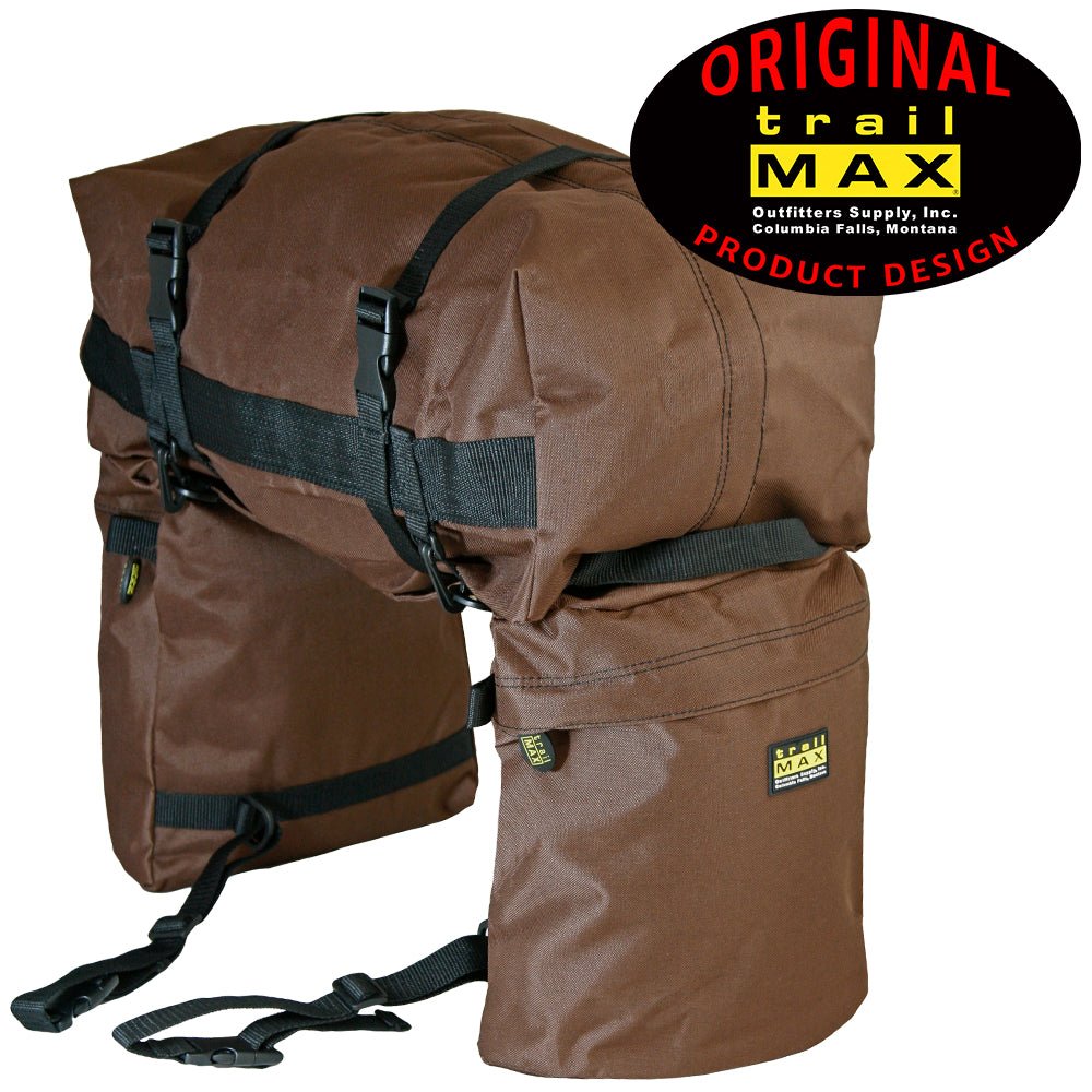 Trailmax Jr Rear Saddlebags in Brown view of saddle bag