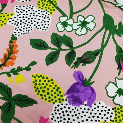 Habotai Prints Roses and Lemonade view of pattern