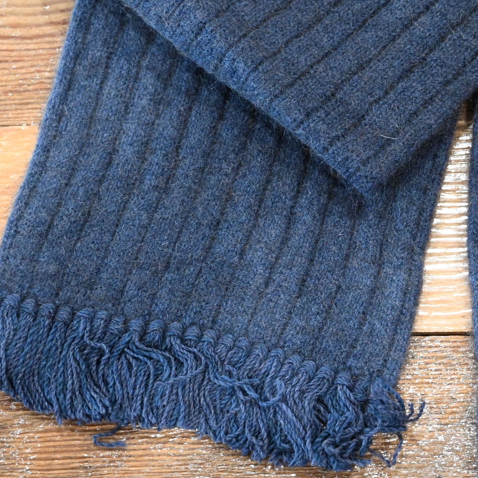 View of scarf in blue