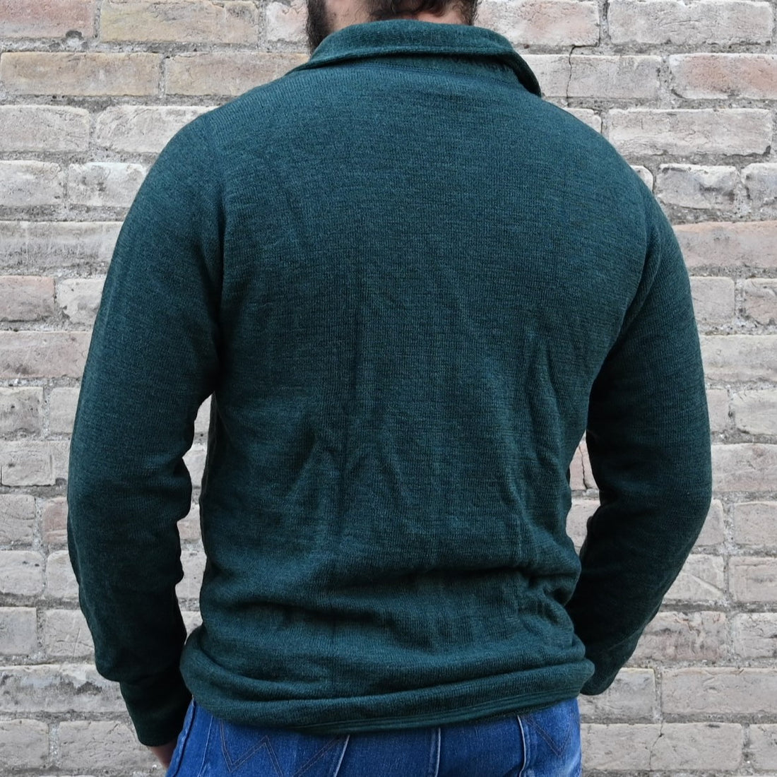 View of back of sweater