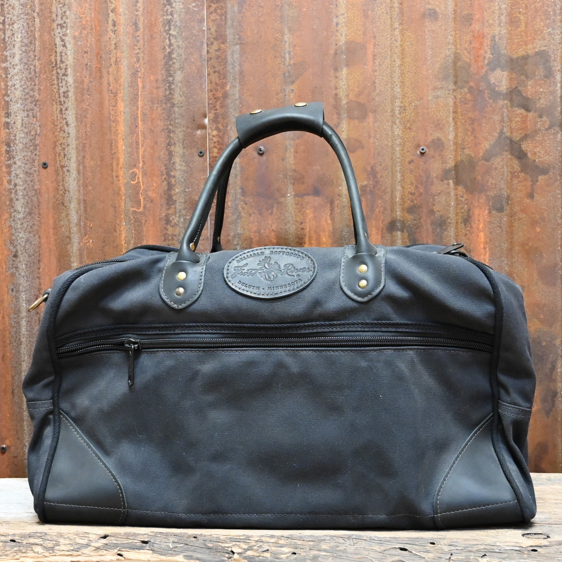 Curtis Carry On Flight Bag in Heritage Black view of front