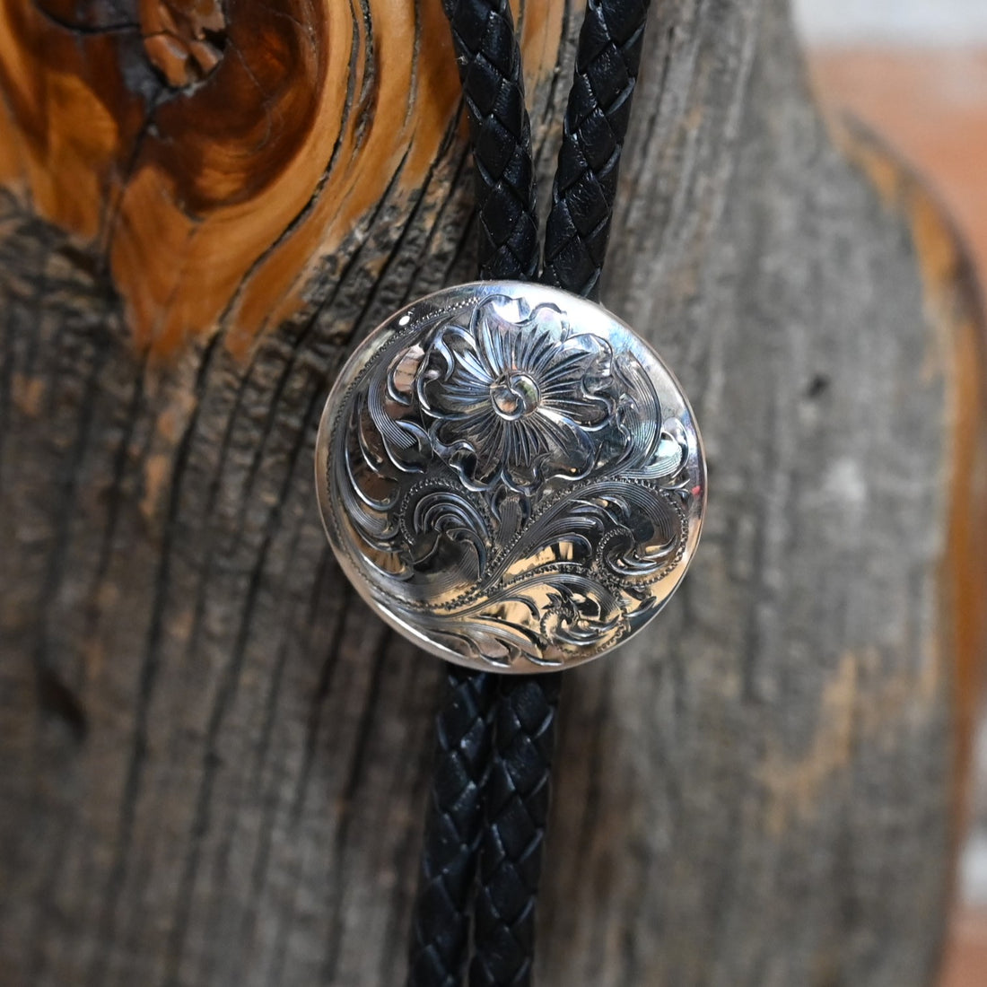 Vogt The Wildflower Bolo Tie view of detail
