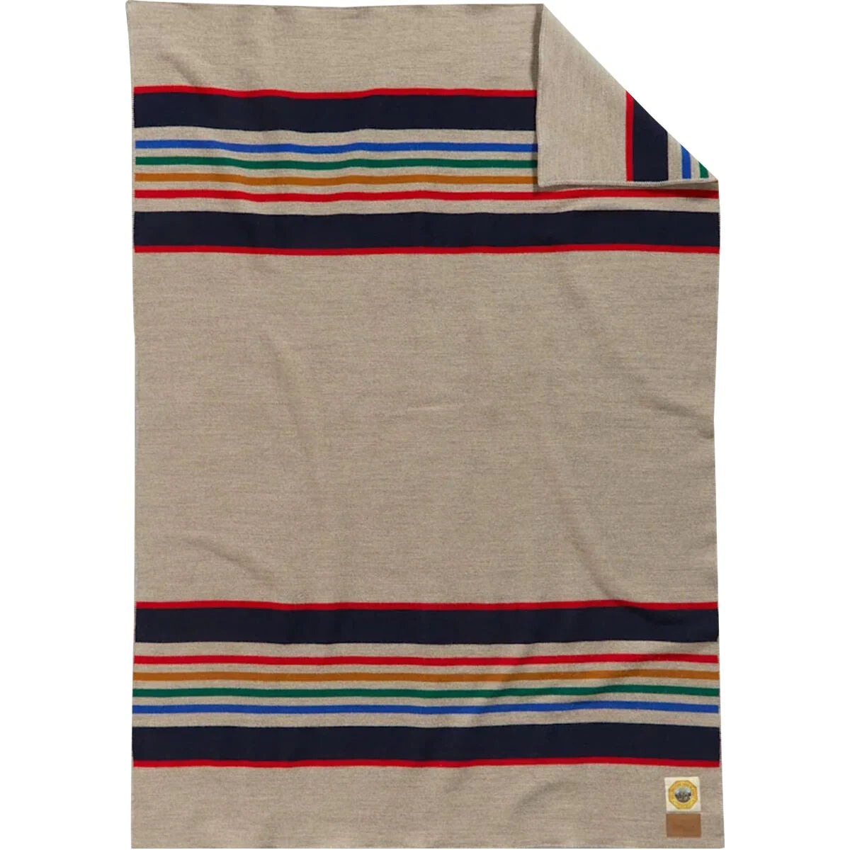National Park Full Blanket in Yellowstone in Taupe view of blanket