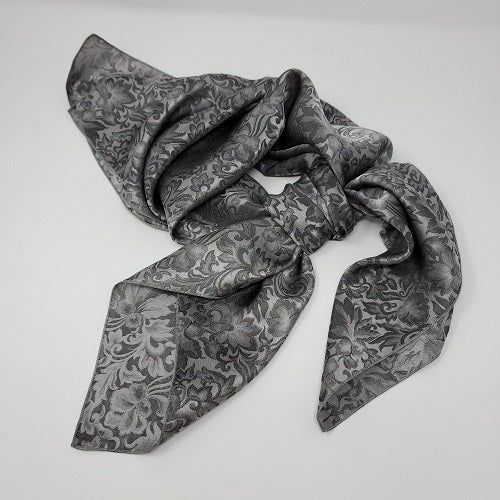 Cowboy Images Jacquard Silver Wild Rag 44x44