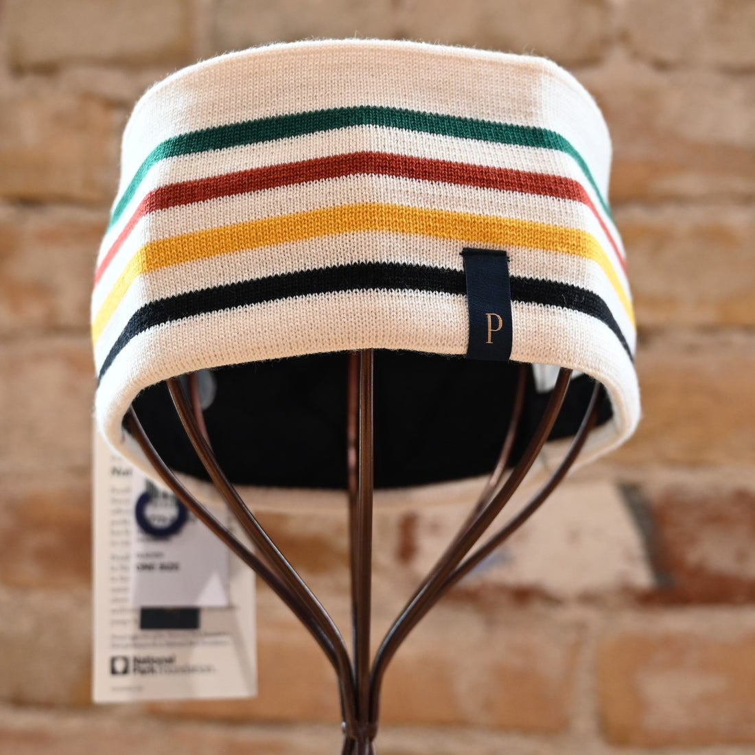 Pendleton Glacier Park stripe fleece-lined knit headband