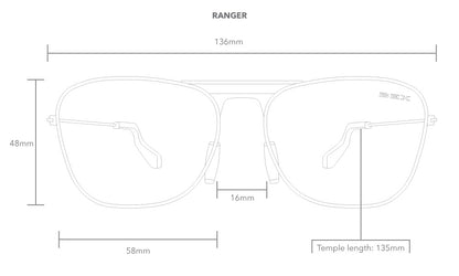 Ranger in Silver/Gray view of fit guide