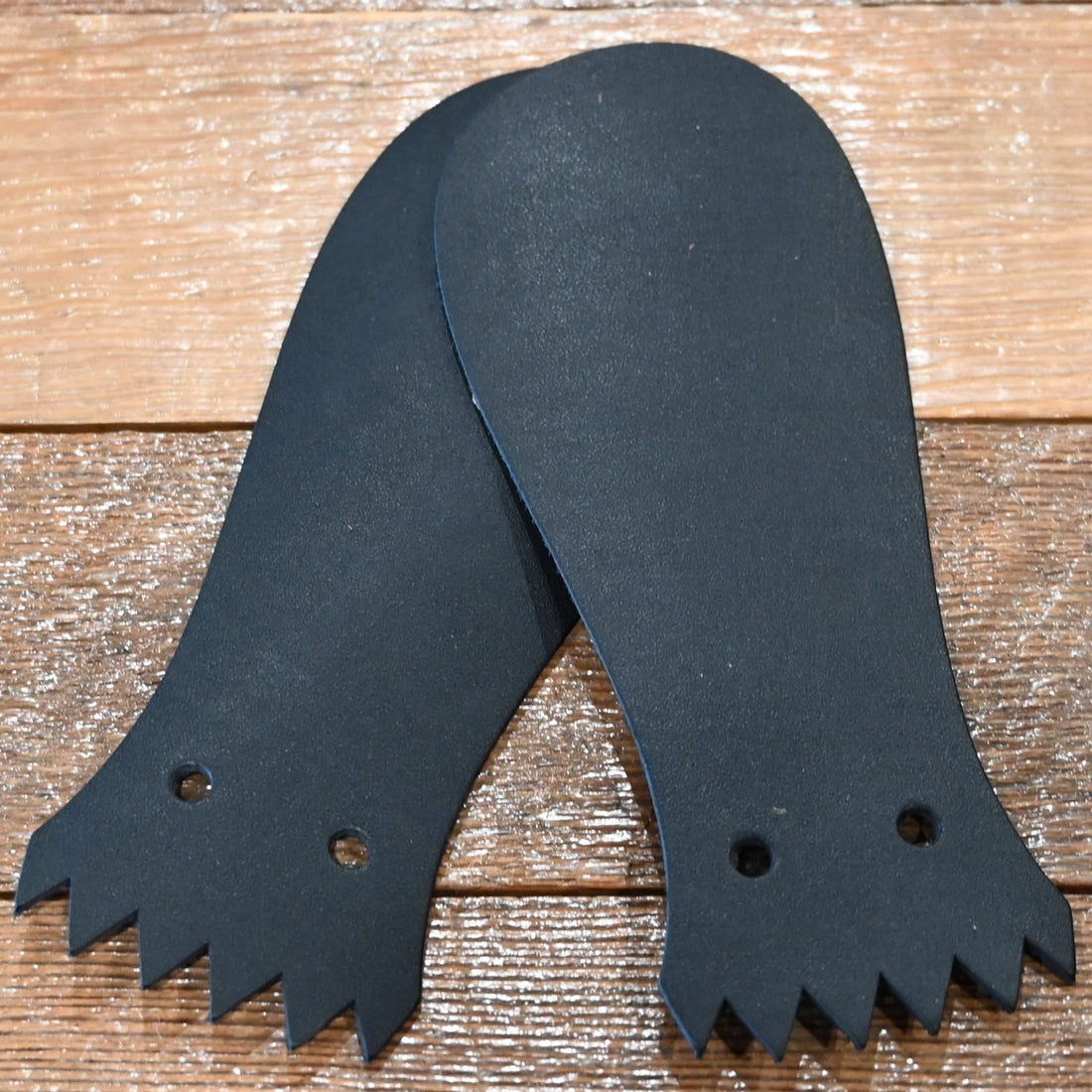 Nicks Boots black leather false tongues kilties for logger standard boots