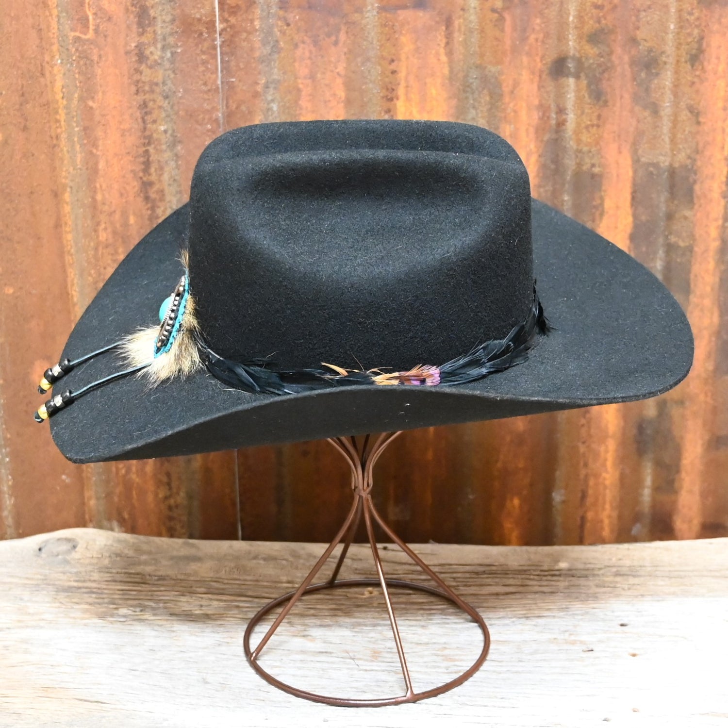 View of side of hat