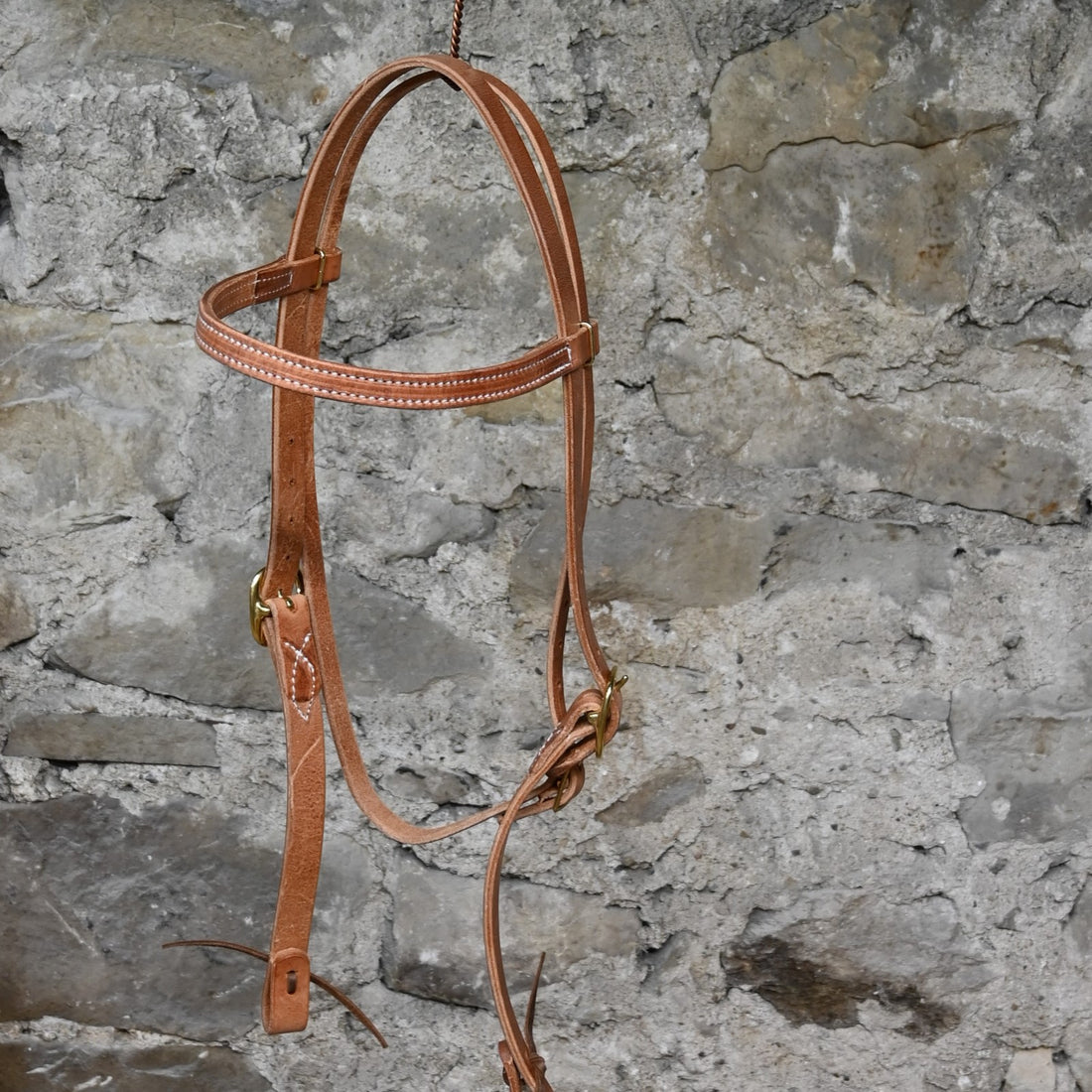 1&quot; Draft Horse Harness Leather Headstall view of headstall