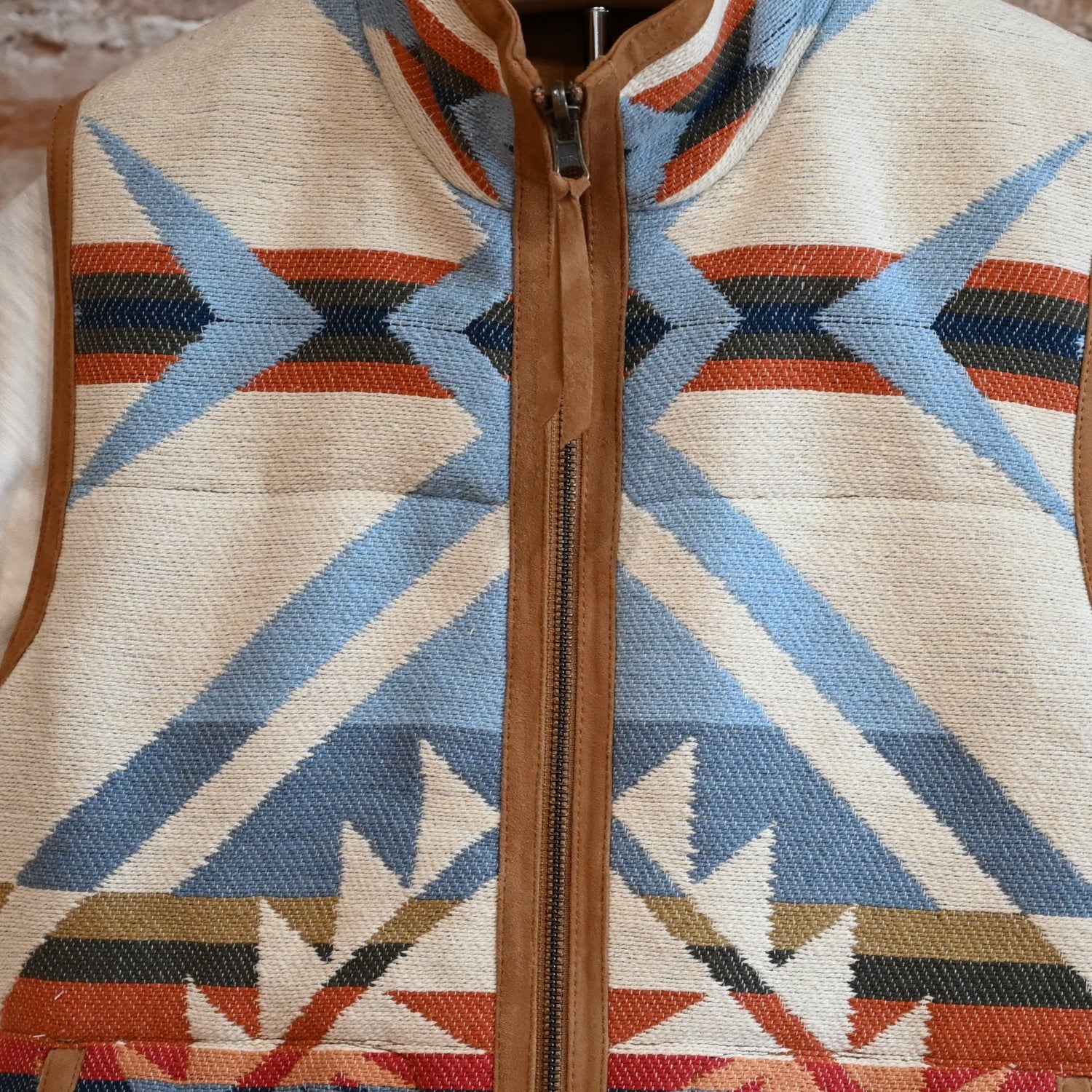 View of blanket pattern of vest