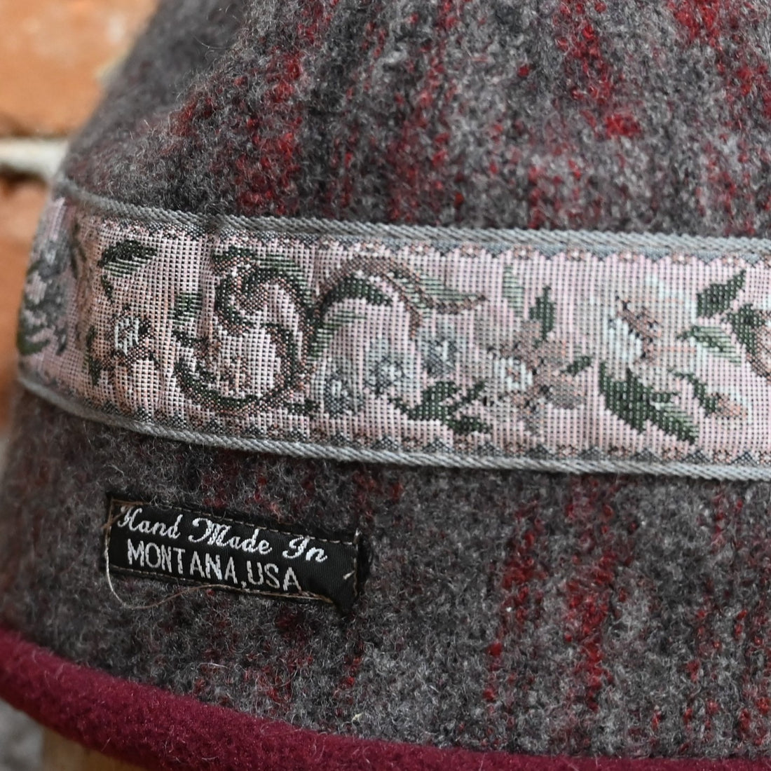 Knitted Wool Hat view of detail