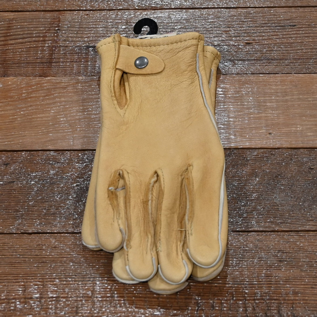 Geier Gloves heavy weight elkskin work gloves with snap back