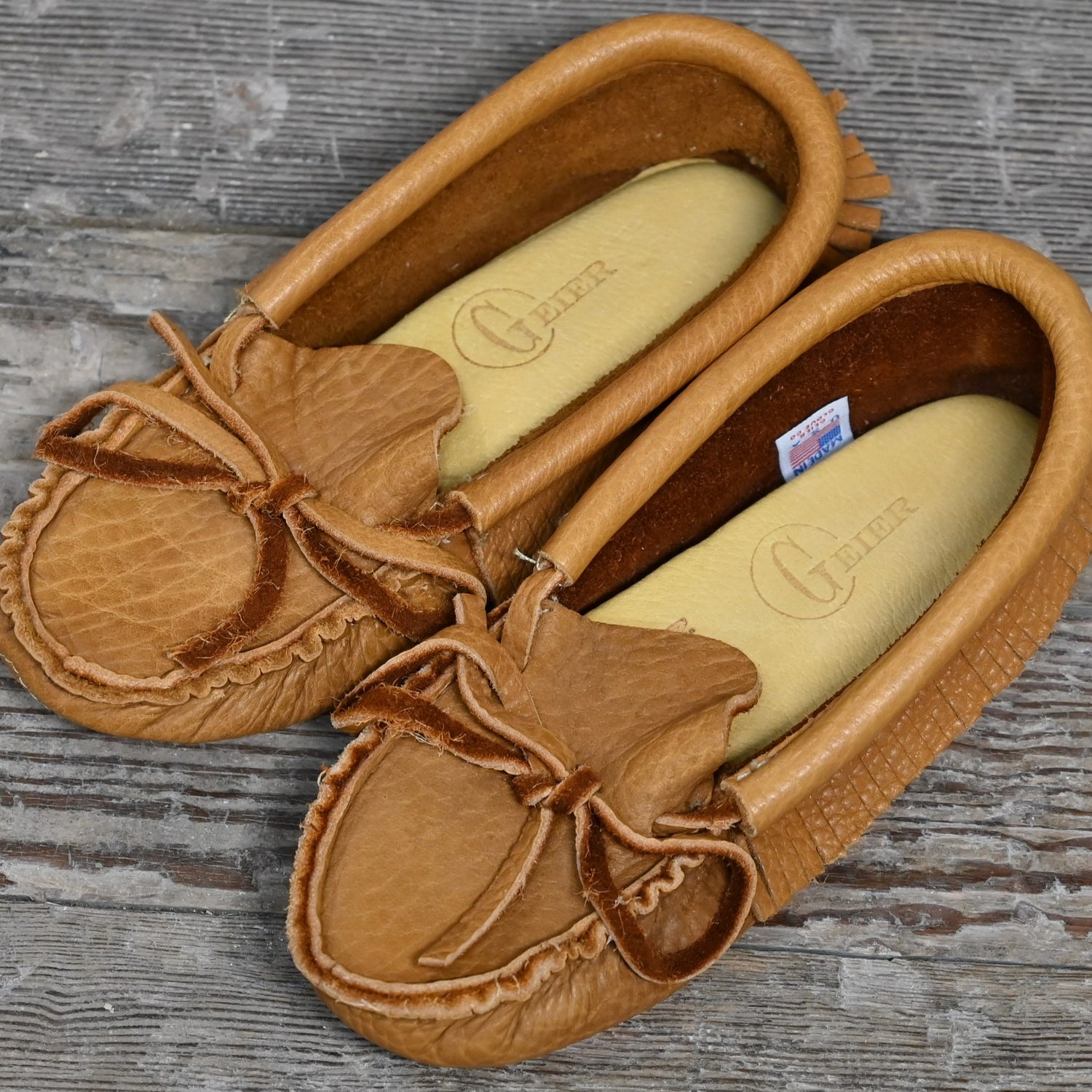Adult Low Top Soft Bison Moccasins view of top