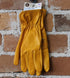 Goatskin Roper Glove W/Reinforced Plam And Elastic Black In Gold view of gloves