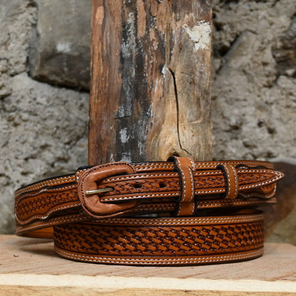 Leather Ranger Russet Belt view of belt