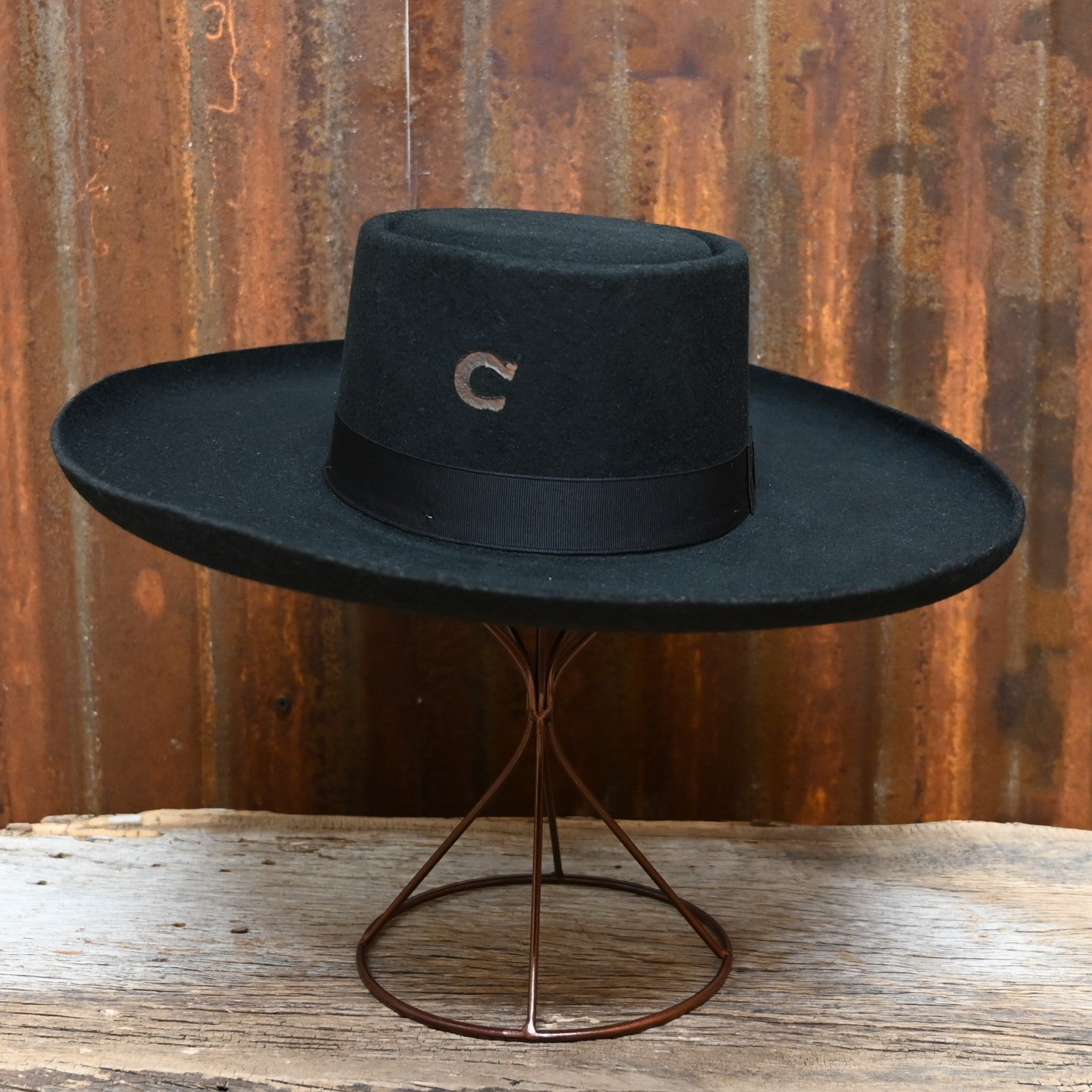 View of front of hat