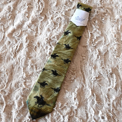 Silk Necktie &quot;Pony Express&quot; by Terry Gardner