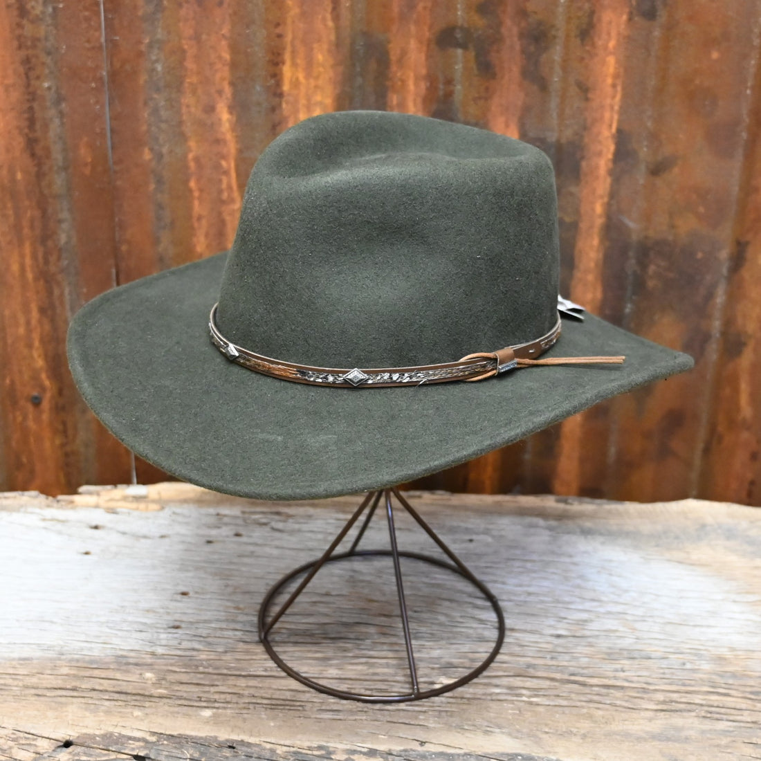 View of front of hat