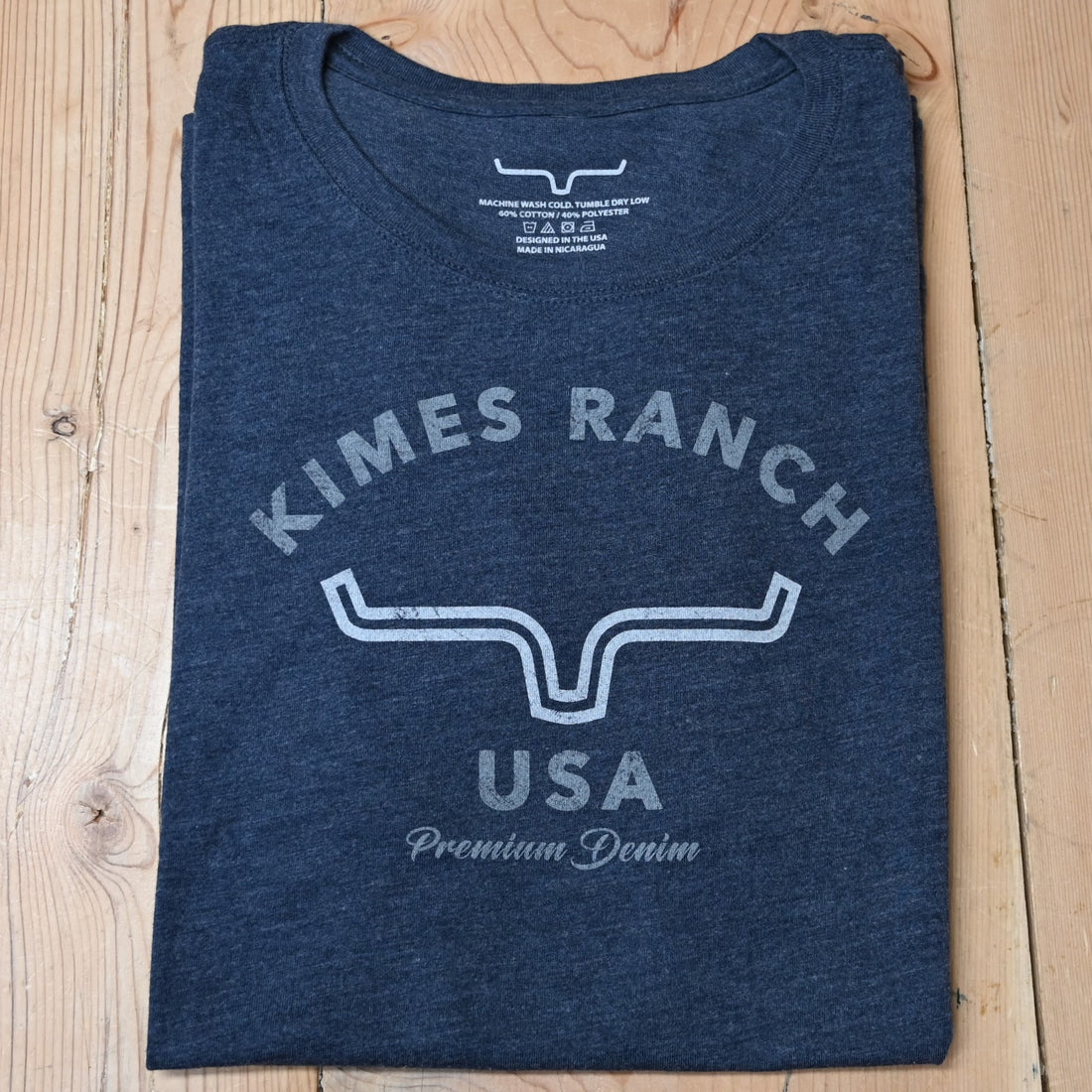 Kimes Ranch Arch Tees in Vintage Navy view of front