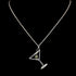 Vogt Silversmiths Stockyard Saloon sterling silver pendant featuring martini glass and peridot stone