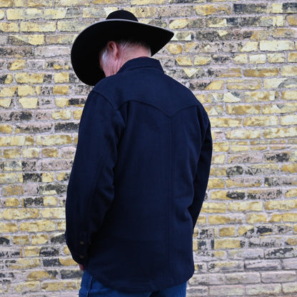 Schaefer Mens Wool Overshirt view of back 