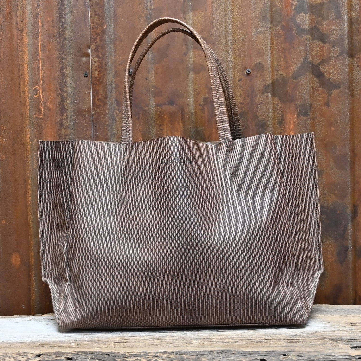 Tote in Full cowhide view of tote