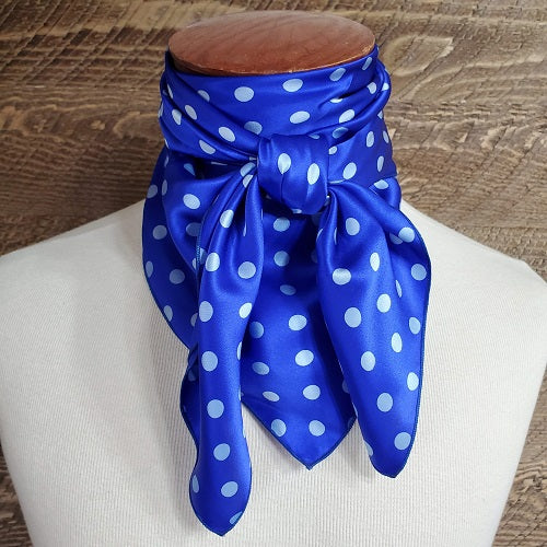 Cowboy Images Charmeuse 3/8" Light Blue Dot on Hero