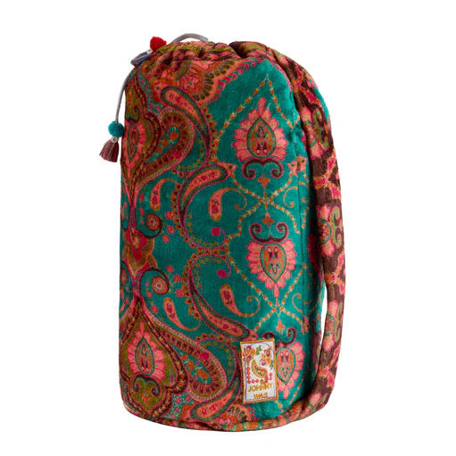 Johnny Was Laurel Canyon cozy blanket in Angelia pattern reversible with matching drawstring storage bag