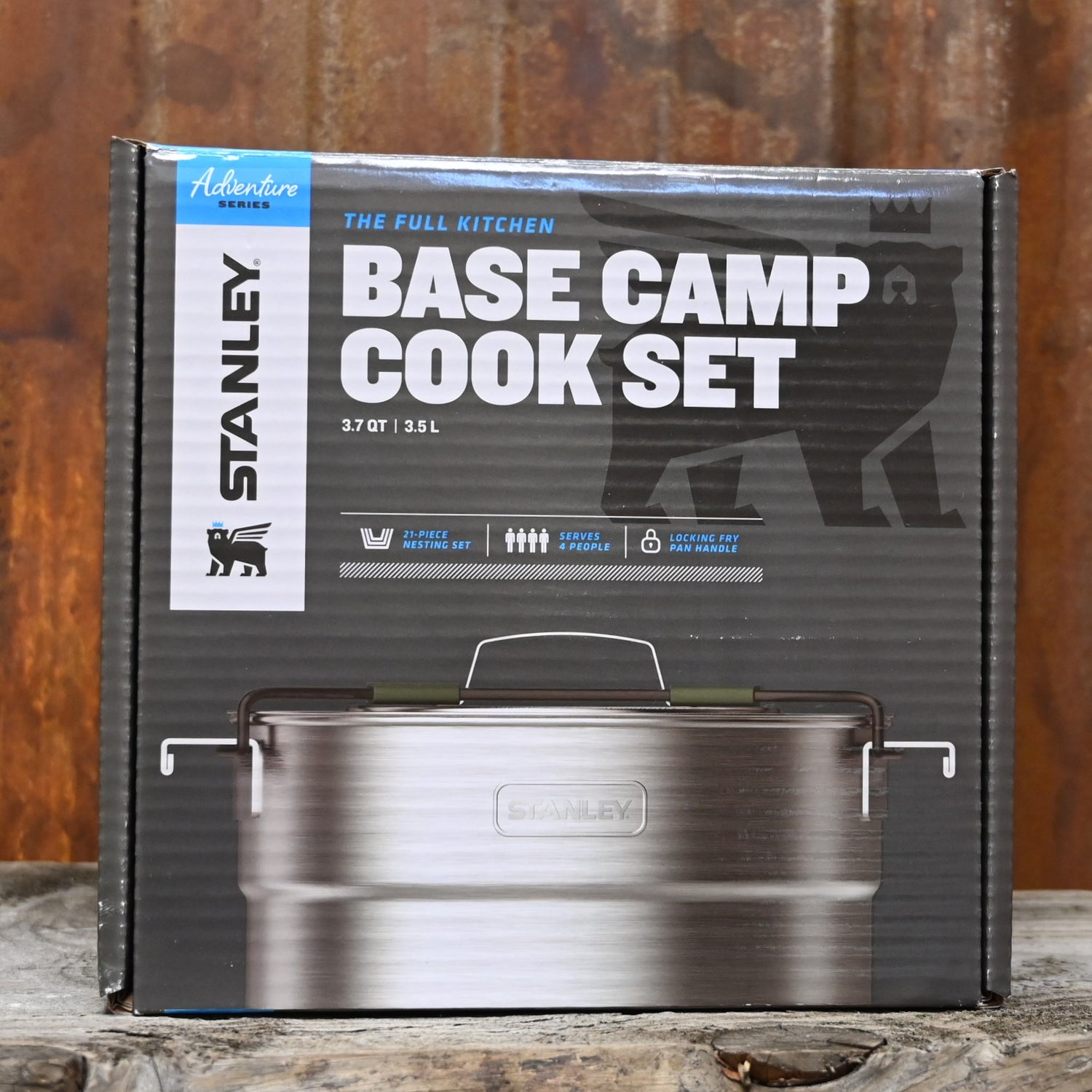 Stanley Adventure Full Kitchen Base Camp in Stainless Steel view of set