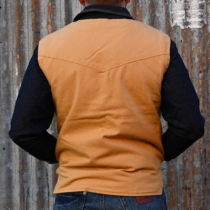 Schaefer Sherpa Canvas Vest in Suntan