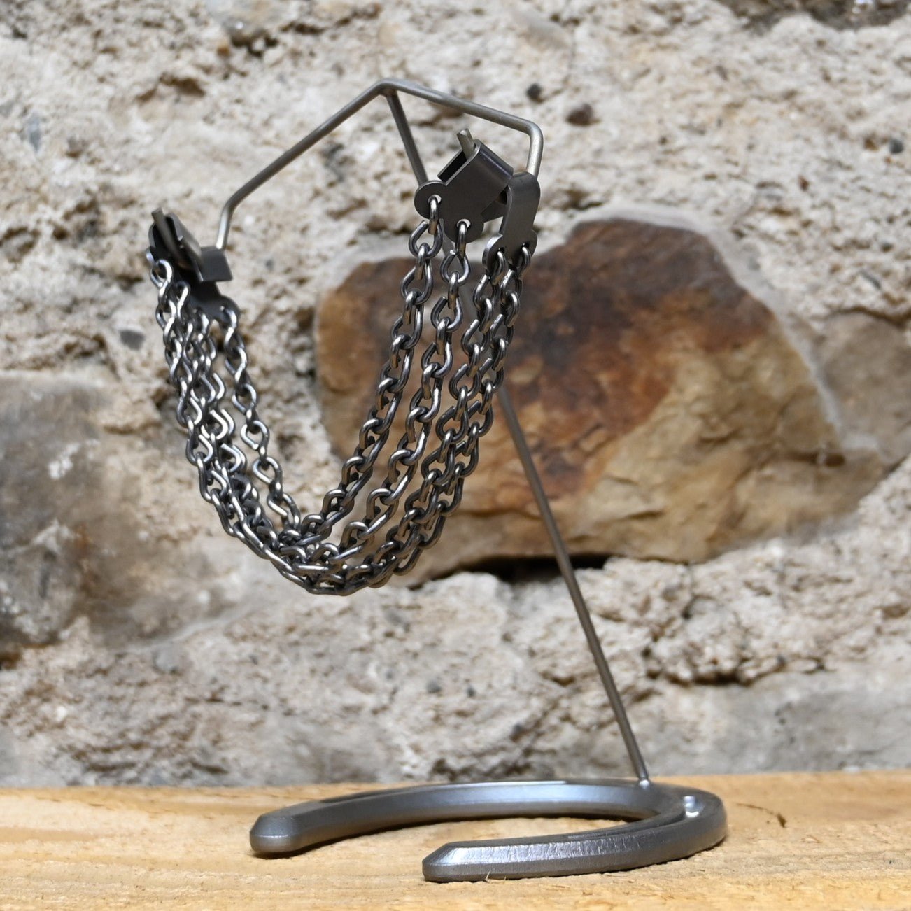 View of heel chains