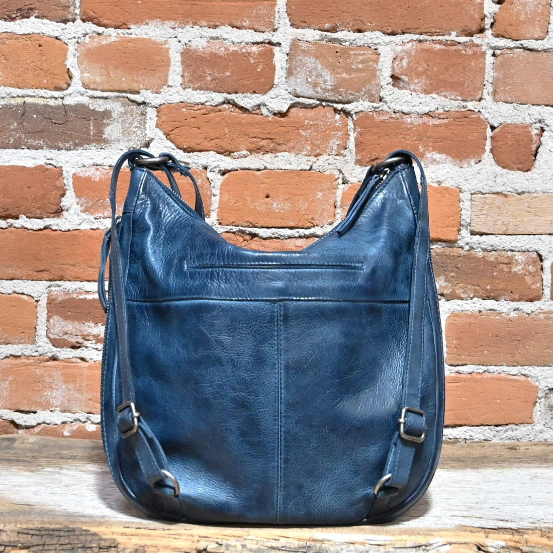 Latico Conley Backpack/Crossbody in Denium view of front