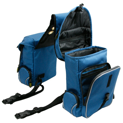 Trailmax 500 Series Deluxe 5 Piece Saddlebag System in Glacier Blue view of saddle bag