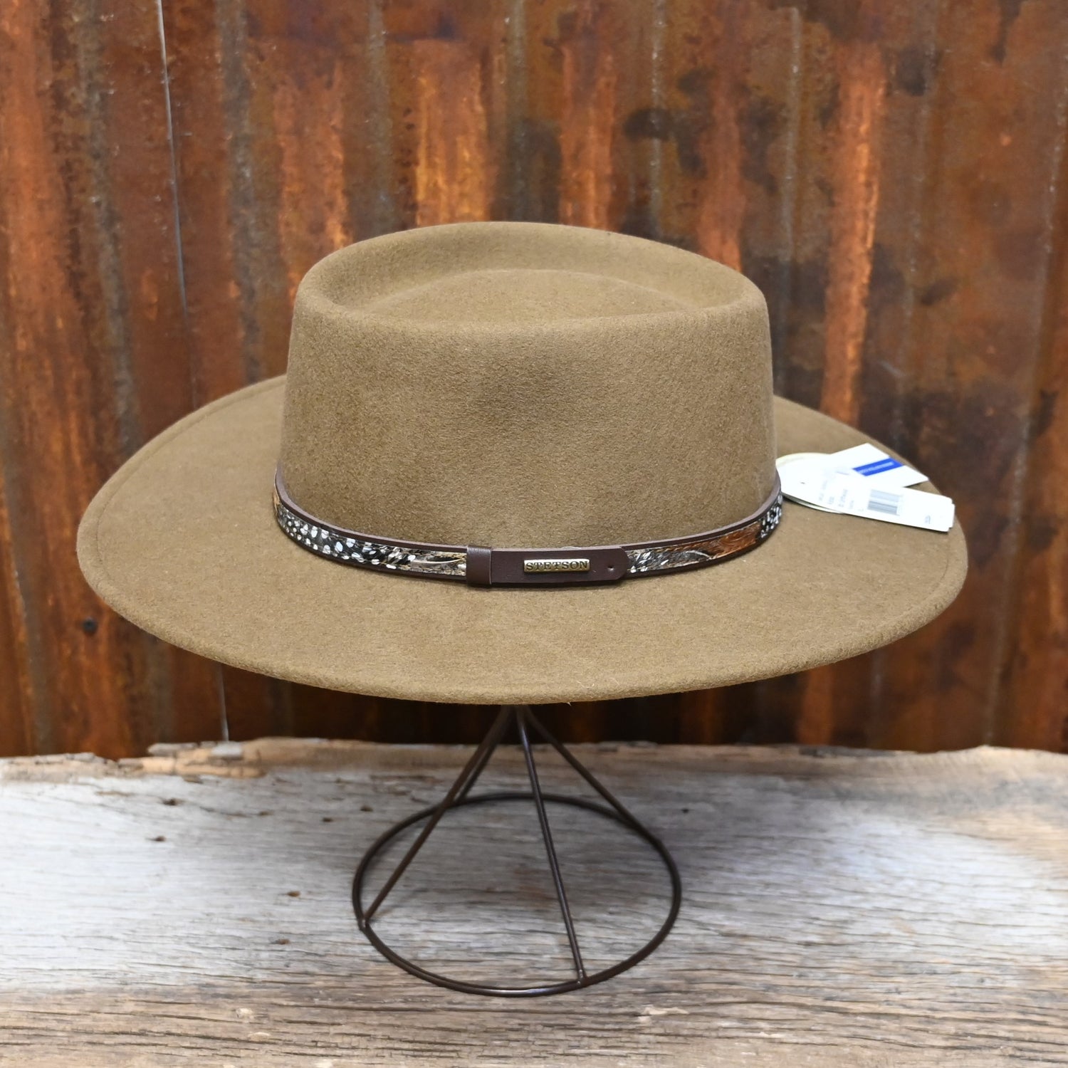 View of side of hat