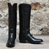 Ladies 16" Black "Cavalier" English High Boot W/Covered Piping view of front and side