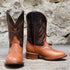 Kids Brown Leather Boots W/Chocolate Vamp view of front and side