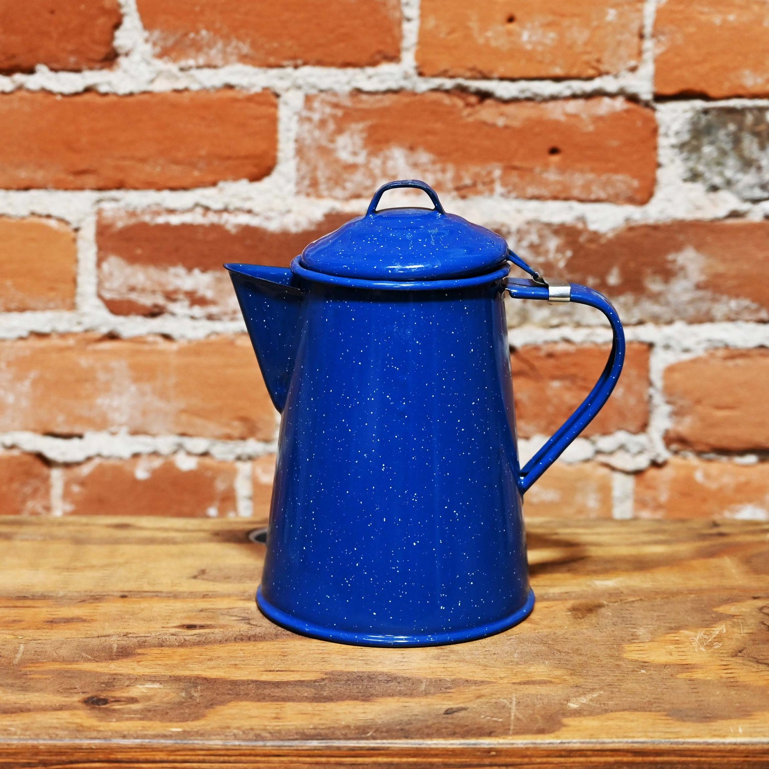 Classic Blue Enamelware 6 Cup Coffee Pot